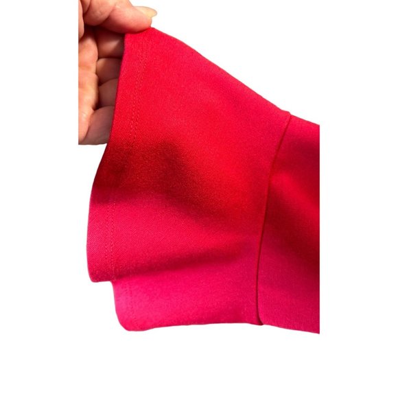 Chico’s Red Dress Bell Flare 3/4 Sleeves Midi Women Valentine Round Neck Holiday - Picture 7 of 11